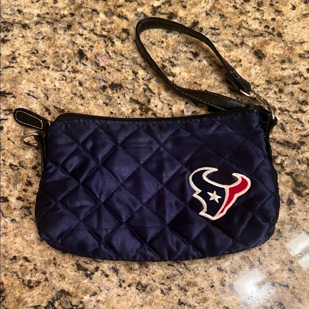 Quilted Navy Blue Wristlet